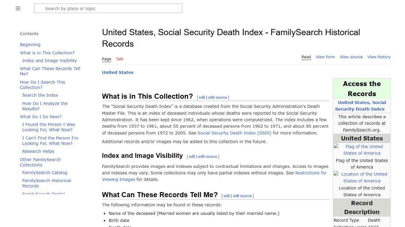 United States, Social Security Death Index - FamilySearch Historical Records • FamilySearch
